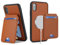 Ｈａｖａｙａ for Coque iPhone X Compatible avec Magsafe Etui für iPhone XS avec Porte Cartes détachable Coque Portefeuille Cuir pour Femmes et Hommes- Marron