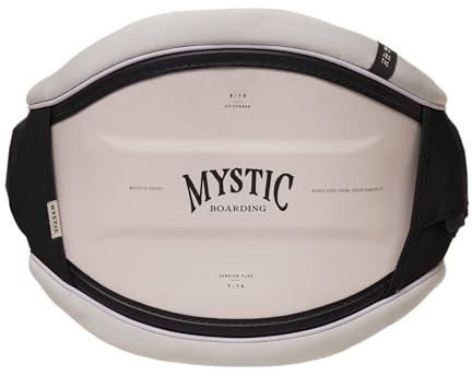 Mystic Watersports - Surf KiteSurf & Windsurfing Majestic Waist Harness - Off White - Unisex - Soft neoprene edges