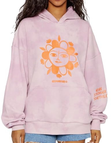 Converse Damen Sweatshirt Whm Oversized Rosa S, Rosa