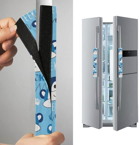 FRODOTGV Blue Monkey Fridge Handle Covers Set of 2 Washable Microwave Door Handle Cover Kitchen Appliance Decor Off Stains Scratches for Fridge Microwave Fridge