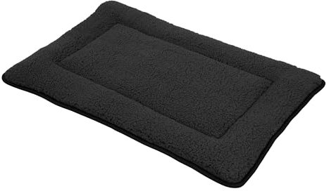 Spetebo Plüsch Haustiermatte waschbar 60 x 40 cm - anthrazit - Hundebett mit Rutschfester Unterseite - Schlafmatte Tierdecke Heimtiermatte Bett Kissen Matte Decke für Hunde und Katzen
