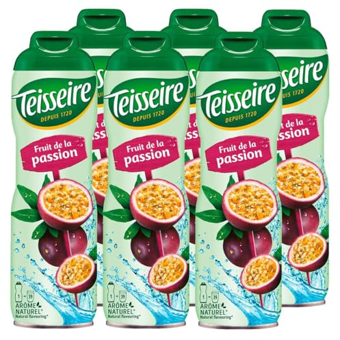 Teisseire Getränke-Sirup Passion Fruit/Passionsfrucht 600ml - Sirup der genauso schmeckt wie die Frucht (6er Pack)