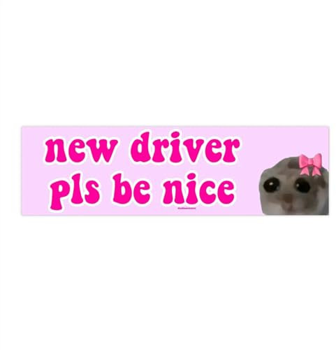 10 Stück Nice Driver Car Sticker, Fahranfänger Schild, Neuer Fahrer Bitte sei nett, Anfänger Schild Auto, Selbstklebende Fahranfänger Aufkleber, Lustige Fahranfänger Autoaufkleber für Fahrschüler