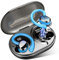 Auriculares Inalámbricos Deportivos Bluetooth 5.3, 48H Cascos Con HD Mic, HiFi Estéreo, Cancelación Ruido ENC, IP7 Impermeable, Azul Claro