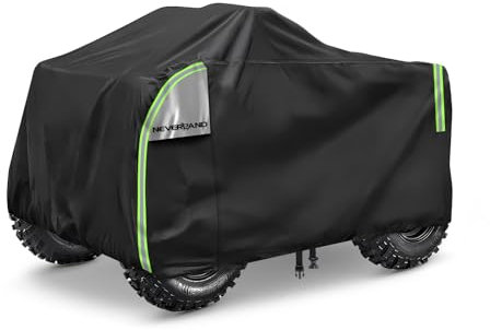 NEVERLAND XL Quad Housse Housse pour Quad - Housse pour Quad Imperméable Résistante Protection pour Moto Poussière Vert Réfléchissantes Bandes 210D Quad Cover Accessoire XL 210x120x115cm