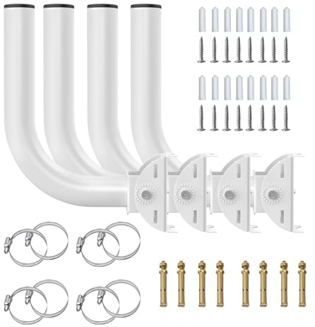 Witterungsbeständigkeit Mastmasthalterung Satelliten Himmelsschüssel,Universal verstellbare TV-Antennenhalterung,4Pack