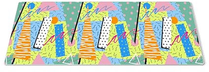 EHOMERY Tapis de Souris Qui Prend Tout Le Bureau Tapis de Bureau XL Art géométrique Tapis de Souris Qui Fait bouger la Souris Cute Mouse Pad - 1 Pack [30x80 cm]
