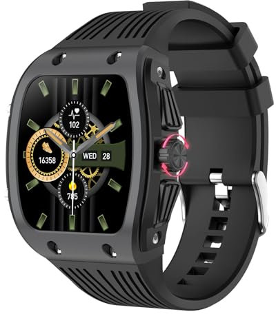 BRIBEJAT Montre Connectée Homme avec Appels Bluetooth, 1.76 HD Smartwatch avec AI Fonction, 123+ Modes Sportifs/Podometre/Sommeil, Etanche IP68, Montre Intelligente pour Android iOS, Noir
