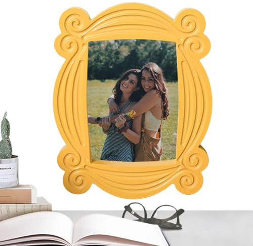 Peephole Frame, Yellow Friends Frames, Wooden Friends Photo Frame, Door Yellow Picture Frame, Wooden Yellow Photo Frame, Wall Photo Frame, Handmade With Love, Add Design To Any Room