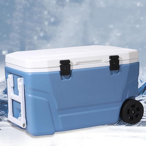FLNOZAMZ Kühlbox, große Kapazität, isolierte Lebensmittelbox, kommerzielle Eistruhe, Eiskühlbox für den Außenbereich, für Lebensmittel, Angeln, Camping (100L)