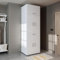 ROOMART Waschmaschinenschrank Dora für Trockner & Waschmaschine, in 4 Farben, mit Türen & Ausziehbrett (Weiß - 230cm hoch -)