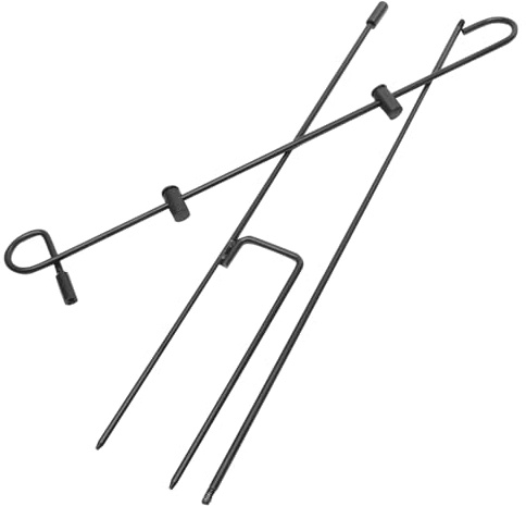 Yardwe Gartenfahnenständer aus Eisen Schwarz, Stabil, Leicht Montierbar | 1 Stück Outdoor Bannerhalterung, Garten Rasen Fahnenmast, Langlebiger Eisen Fahnenmast