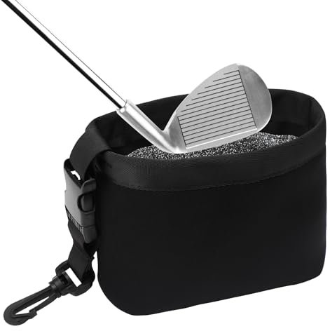 Golf Club Scrub Bag Cleaner Pouch Golf Ball Cleaning Bag Washer Pocket Wipe Cleaning Detachable Club Scrub For Women And Men
