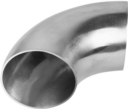 LALAGO Edelstahlrohr 90 Grad 76mm, Edelstahl Bogen, Rohr Auspuff Bogen | Edelstahl Rohrbogen, Stahl SS304 Auspuff Dornbiege Elbow, Bending Pipe, 90° Winkelbiegerohrs (90°, 3 inch)