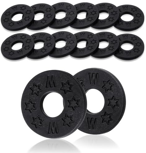 12 Pcs Guitar Strap Locks, Silicone Guitar Strap Holder, Rubber Secure Blocks Protector, Black