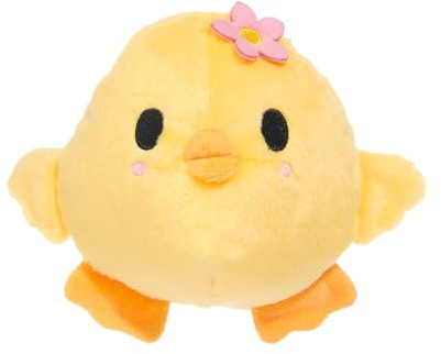 BARK Lil' Hennifer Plush Chick Dog Toy, Yellow, Squeaky Crinkle