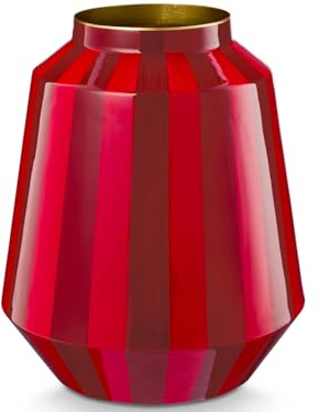 Pip Studio Love Birds Metall Vase dunkelrot 29cm