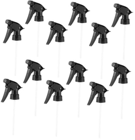 OUNONA 12pcs Spray Bottle Nozzle Replacement Trigger Sprayer Mist Nozzle for Standard Neck Bottles Kitchen Garden Use