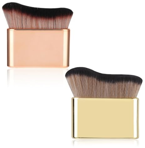 Makeup Brush - ShiningUU 2PCS Rose Gold Body Brush | Extra Large Body Self Tanner Brush for Self Tanner & Sunscreen | Foundation Brush for Flawless Legs, Face & Body Application