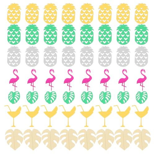 HIAKDOFT 3 Stück Packung Sommerparty Konfetti Hawaii Luau Tischdekoration aus Kunststoff Vielseitiges Party Konfetti für Geburtstage Hochzeiten und Sommerfeste