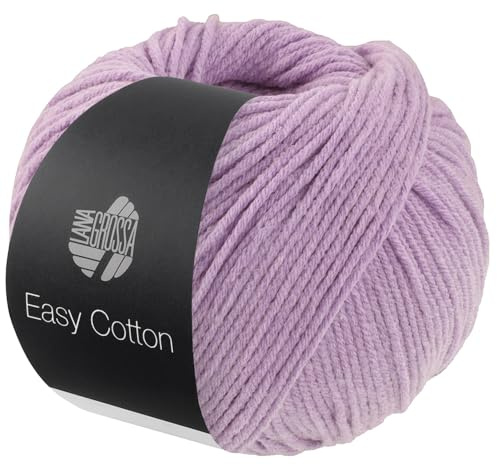 LANA GROSSA Easy Cotton | Multifile Baumwollmischung | Handstrickgarn aus 50% Baumwolle & 50% Polyacryl | 50g Wolle zum Stricken & Häkeln | 123m Garn FB 23
