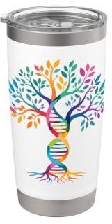 DNA Albero genealogico Genealogia Antenati Documenti genealogici Bicchiere termico in acciaio inox doppia parete
