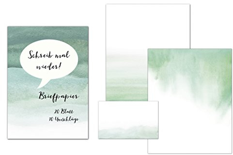 Briefpapier 30-teiliges Set, Briefpapier Aquarell Design