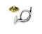 GIFTSEARCH Anstecknadel Jagd Horn English Pewter (xtspbc22)