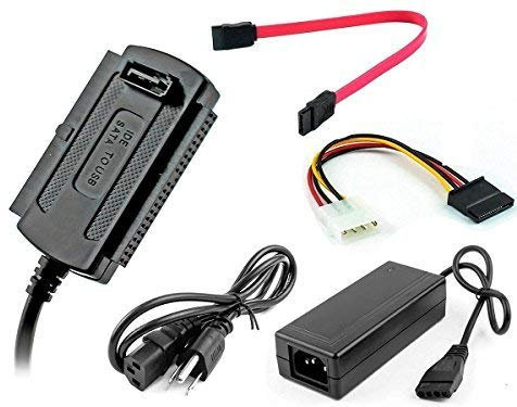 JX2 Kit adaptador USB 2.0 Sata/Ide con fuente de alimentación compatible con 6.3 cm, 8.9 cm y 13.25 cm para HDD, CD-ROM, DVD, dispositivo combinado, DVD-RW, portátil, compatible con laptop
