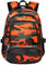 Kinder-Schulrucksäcke für Mädchen, Jungen, Schultaschen, Büchertaschen für Kinder, schwarz/orange, Einheitsgröße, Laptop