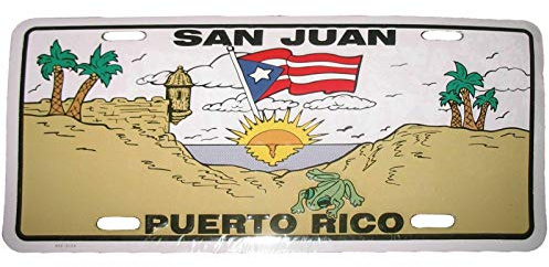 Inga Nummernschild San Juan/Rico Aluminium, 15,2 x 30,5 cm