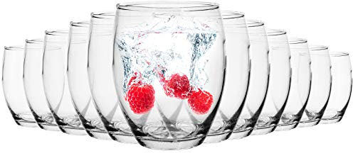 My-goodbuy24 Trinkgläser Wassergläser Saftgläser | 12-teiliges Set | 350 ml | spülmaschinengeeignet | bauchige Form | Universalglas | Glas universal für Wasser Säfte Cocktails Milch Softdrinks