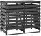 vidaXL Kiefernholz Massiv Mülltonnenbox für 2 Tonnen Müllbox Mülltonnenverkleidung Mülltonne Müllcontainer Gartenbox Gerätebox 140x75x121cm