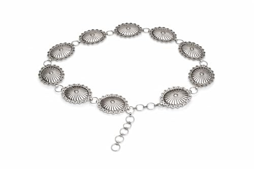 Westerngürtel aus Metall, oval, Concho-Kette, Nr. 1