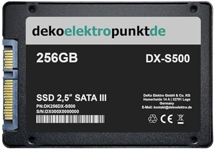 256GB SSD Festplatte passend für Gigabyte Z370 AORUS ULTRA GAMING WIFI-OP | dekoelektropunktde Solid State Drive, Intern, Kompatibles Ersatzteil, SATA3, 2,5