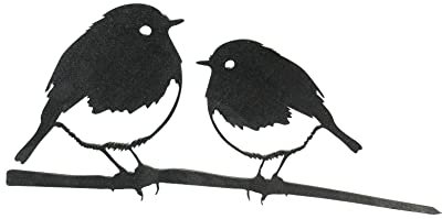 METALBIRD - Robin Pair - Outdoor Garden Ornaments in Corten Steel - Metal Art Proudly Made in Britain