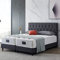 De RUCCI Boxspringbett Modell 211 mit Taschenfederkernmatratze, Bestes Preis-Leistungsverhältnis, DREI Farben und 4 Maße wählbar, einfache Montage (140 x 200 cm, Anthrazit)