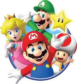 PARTYLANDIA Mario Bros / Mario Kart Geburtstag Torte Dekoration 4-teilig blau