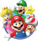 PARTYLANDIA Mario Bros / Mario Kart Geburtstag Torte Dekoration 4-teilig blau