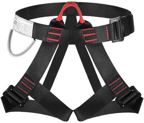 Toyosport Klettergurt Maximale Belastung 661lbs/300kg, Absturzsicherung Hochfestem Polyester Verdickte Sicherheitsgurt Einstellbar Taille & Bein für Bergsteigen, Baumklettern, Klettern -1.23Ib