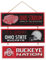 Open Road Brands Ohio State University Buckeyes Wanddekoration aus Holz – Vintage-Fußballstadion-Schild für Männerhöhle oder Schlafsaal