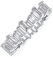 Bling Jewelry Moderner klassischer Zirkonia AAA CZ gestaffelter abwechselnder Zickzack-Baguette-Jahrestags-Ewigkeits-Ehering für Frauen .925 Sterlingsilber