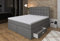 Tesla Dreams Boxspringbett 90x200 Ankona - Rechts Schublade,7 Zonen-Taschenfederkern-Matratzen,H2/H3, Topper Latex, Grau