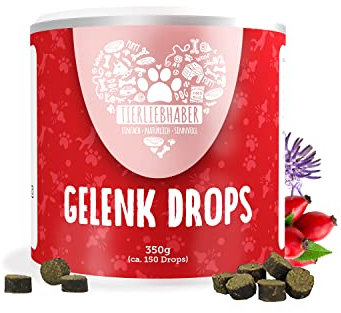 TIERLIEBHABER – Gelenk Drops – Gelenktabletten für Hunde zur Unterstützung der Gelenke | stärkt Sehnen, Knochen & Gelenke | mit Grünlippmuschel Hund, Teufelskralle, MSM (350g | ca. 150 Drops)
