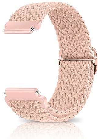 CeiBand 18mm 19mm 20mm 22mm Elastico Tessuto Nylon Cinturino, Cinturino Ricambio Universale Orologio Sottile Fibbia Scorrevole Sportivo Stretchable Braccialetto per Uomini Donne - Rosa