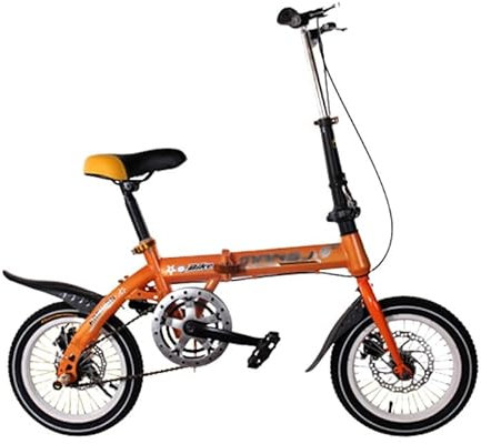 Kcolic 14/16 Zoll Klapprad Vorne Und Hinten, Kohlenstoffstahlrahmen Variable Geschwindigkeit Erwachsenenfahrrad Superleichtes Studenten Klapprad A,14inch