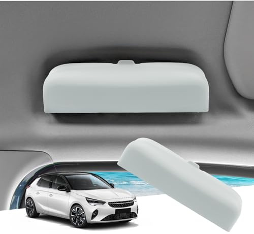 GAFAT Kompatibel mit Opel Corsa F/Astra L/Grandland X GS EV 2020-2025 2026 Brillenetui Sonnenbrillenhalter, Aufbewahrungsbox Organizer, OEM Original, Corsa F Zubehör (Weiß)