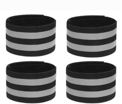 paymali 4er Set Elastische Bänder mit Klettverschluss Schwarz