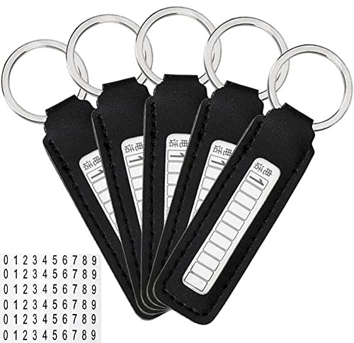 Car Keychain 5pcs Car-styling with Anti-lost Phone Number Plate Keys Ring Auto Vehicle Key Chain Gift Phone Number Card Keyring