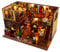 UINOFER DIY Miniatur Bausatz, Miniatur-Bausatz zum Selberbauen mit Möbeln, Modellhäuser zum Bauen, Bausatz für EIN Kleines Haus, Puppenhaus Bausätze für Erwachsene, Kinder - Retro Villa